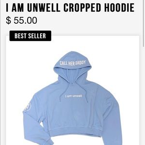 call her daddy cropped hoodie I am unwell barstool
